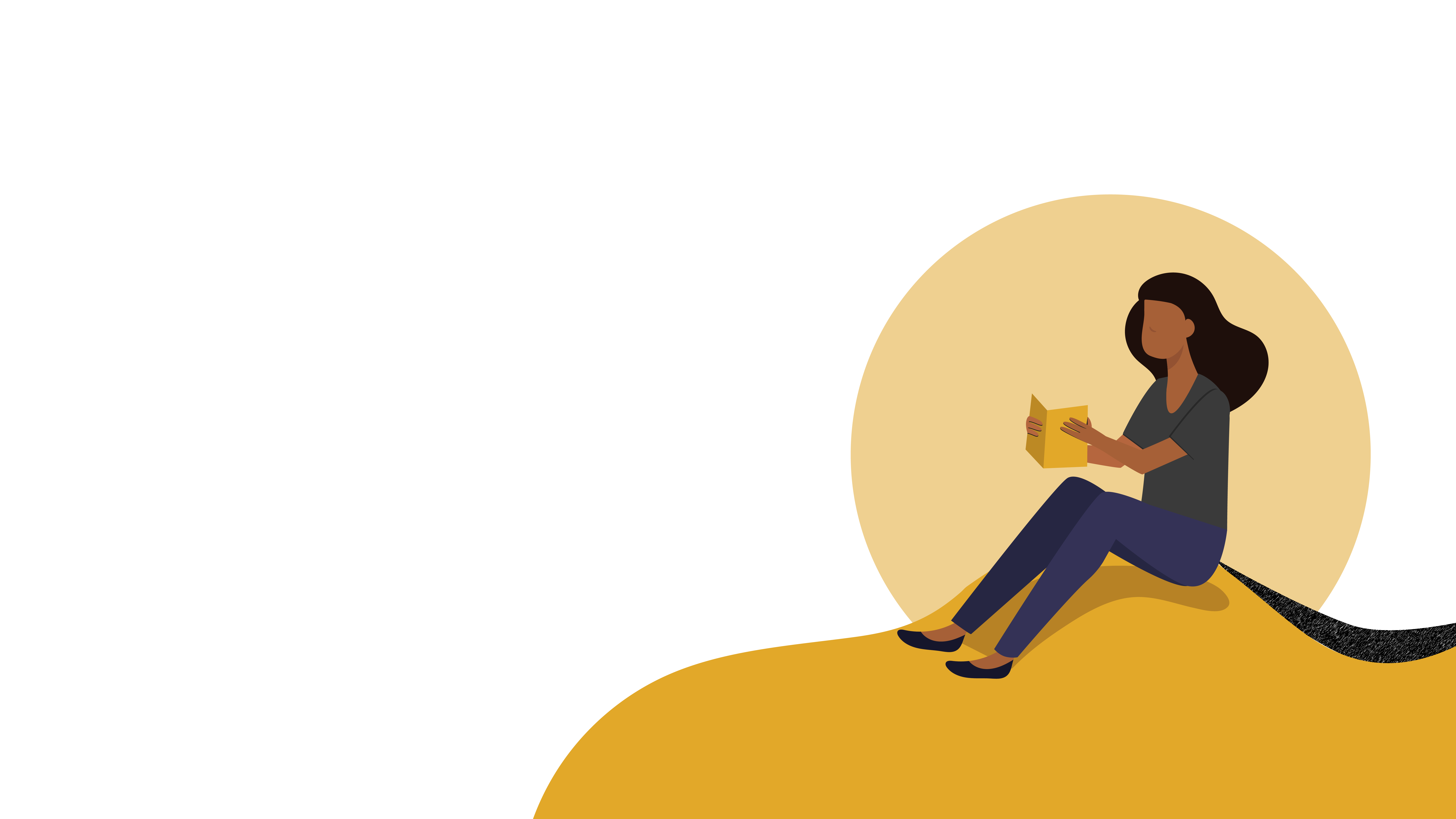 woman reading a book